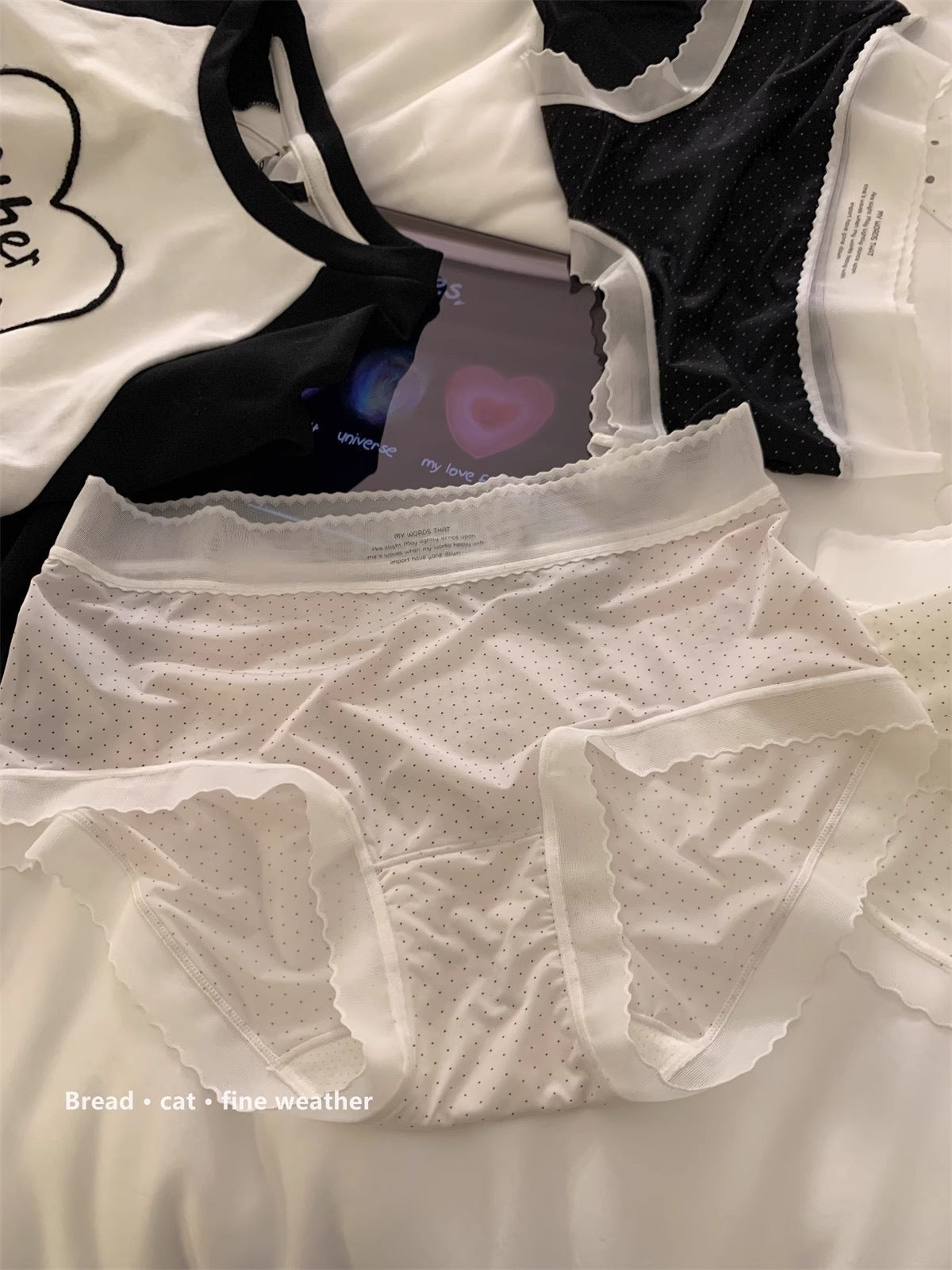 Dotted Ice Silk Buttermilk Panties