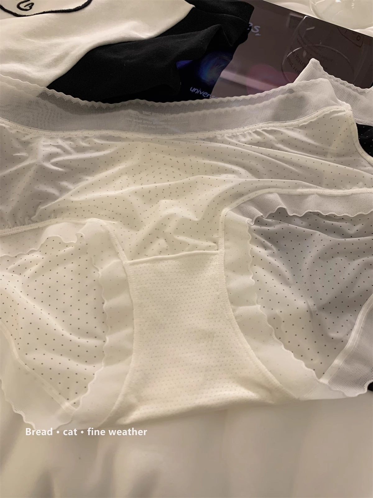 Dotted Ice Silk Buttermilk Panties