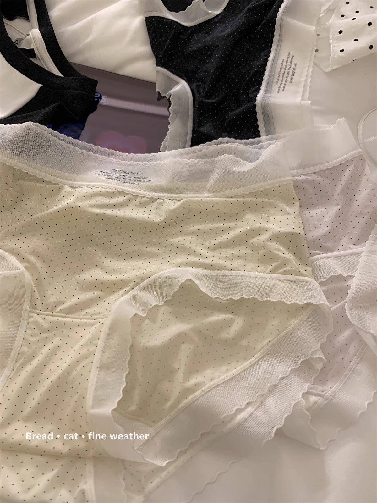 Dotted Ice Silk Buttermilk Panties