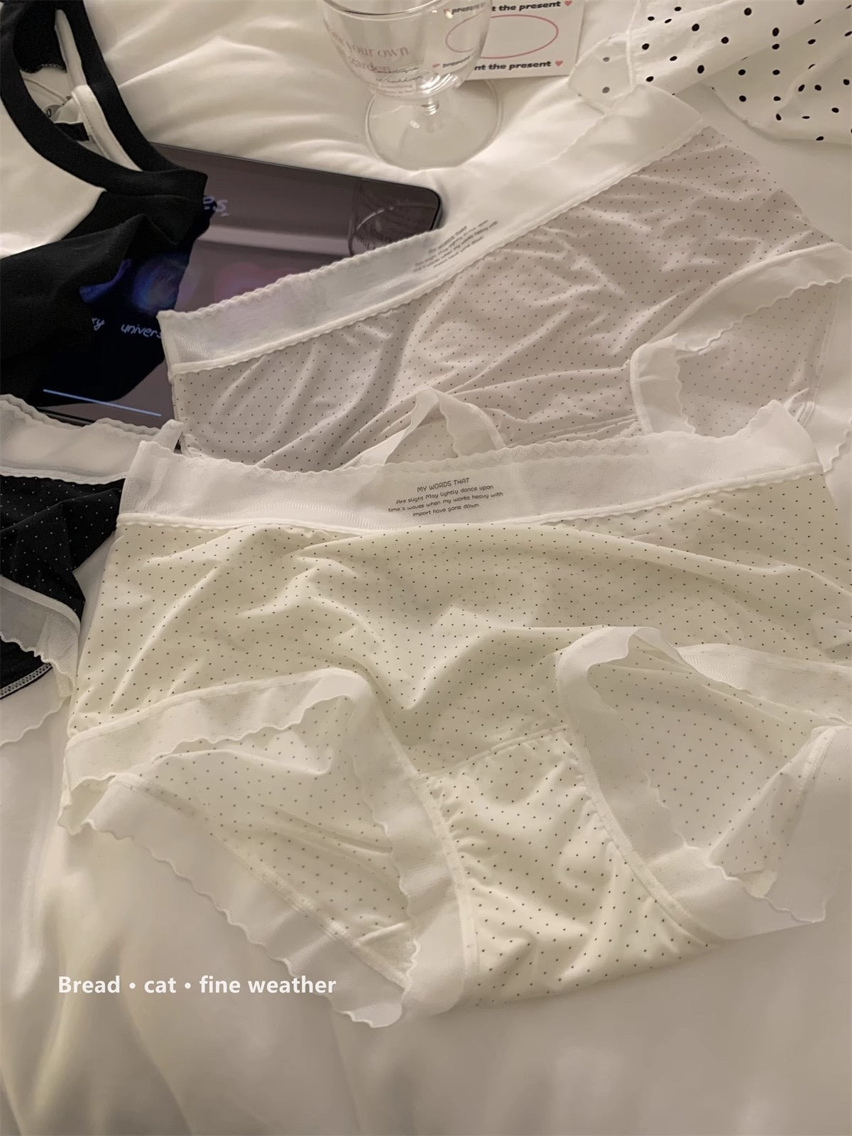 Dotted Ice Silk Buttermilk Panties