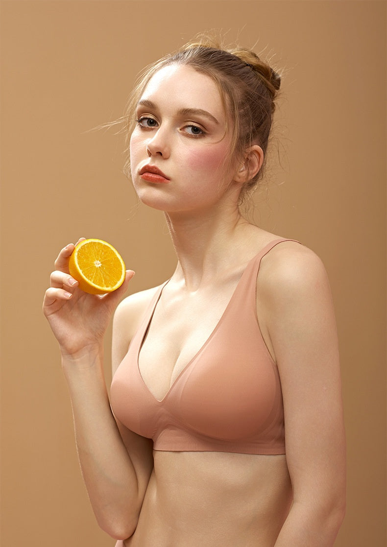 Seamless Jelly V Neck Wireless Bra