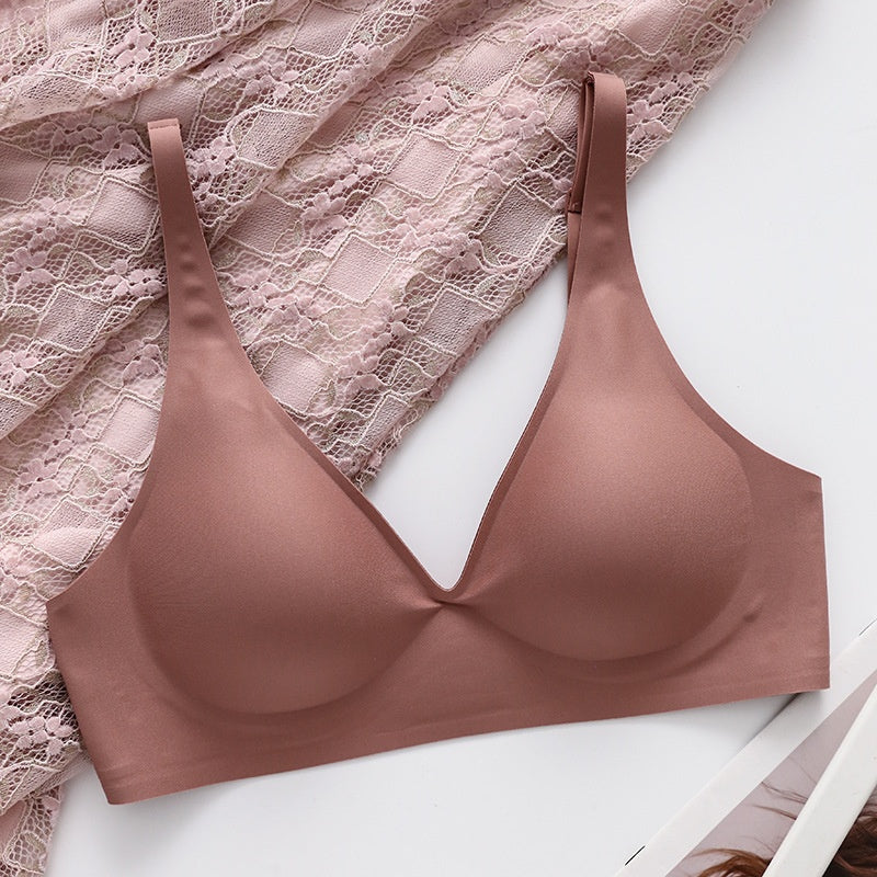 Seamless Jelly V Neck Wireless Bra