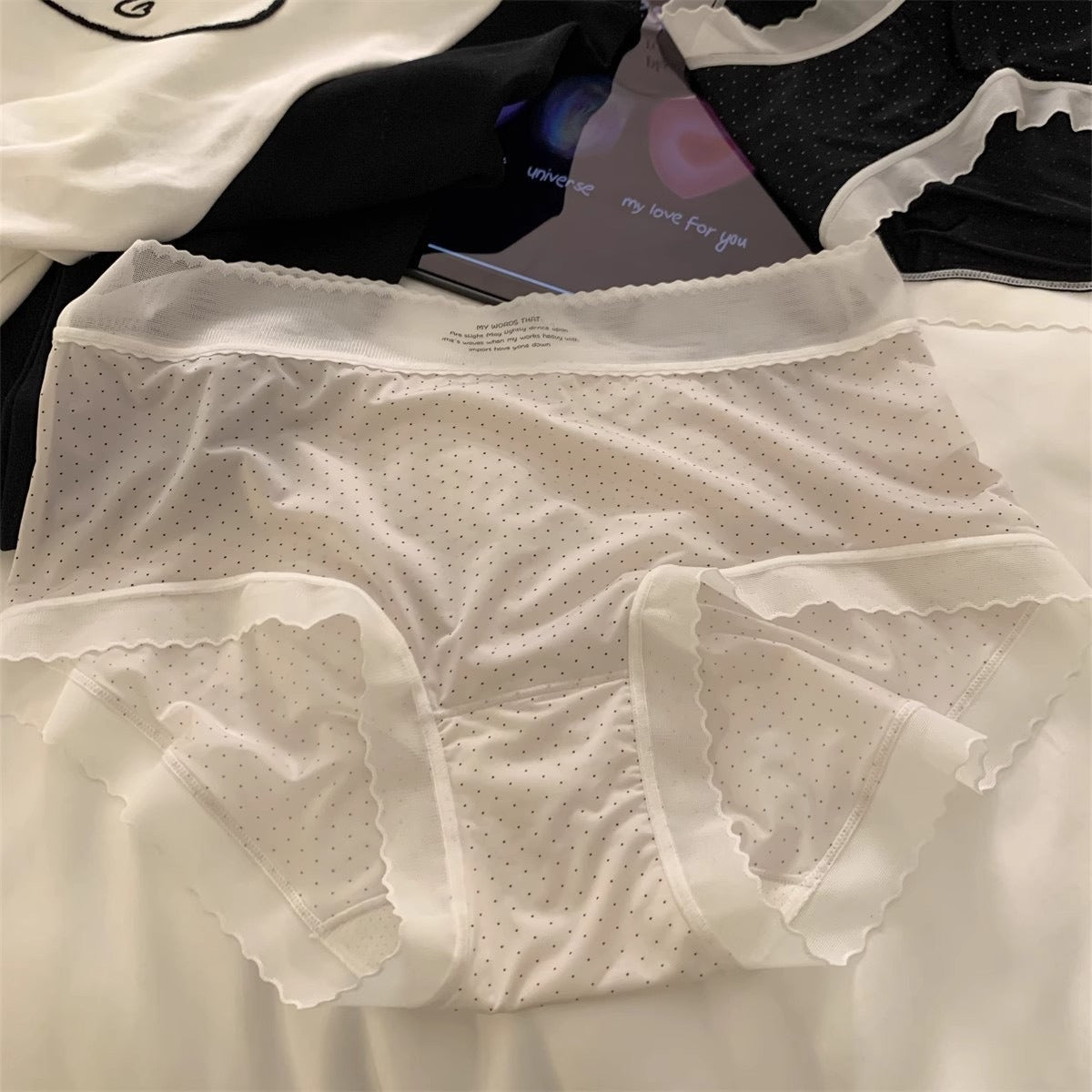 Dotted Ice Silk Buttermilk Panties