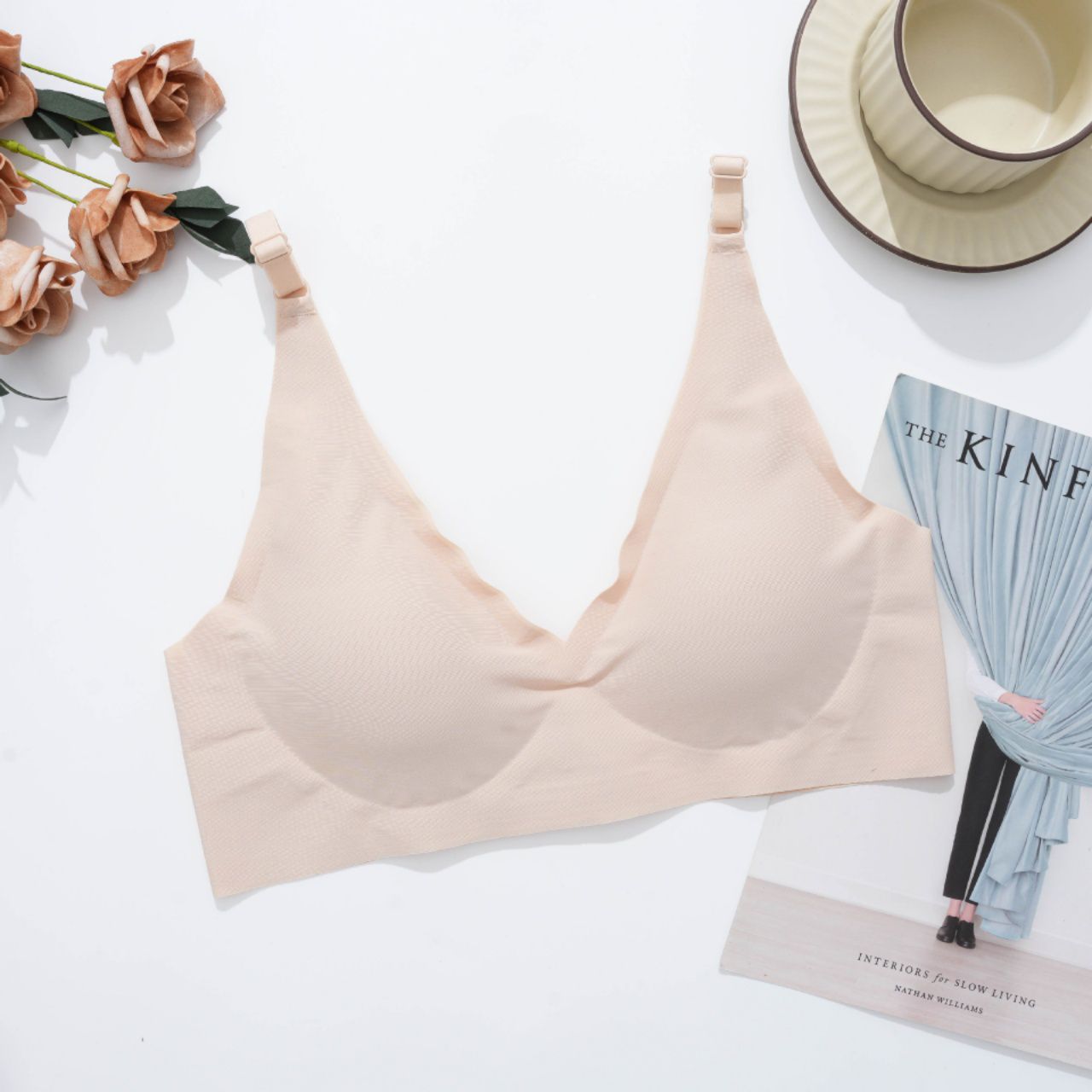 Seamless Jelly V Neck Wireless Bra