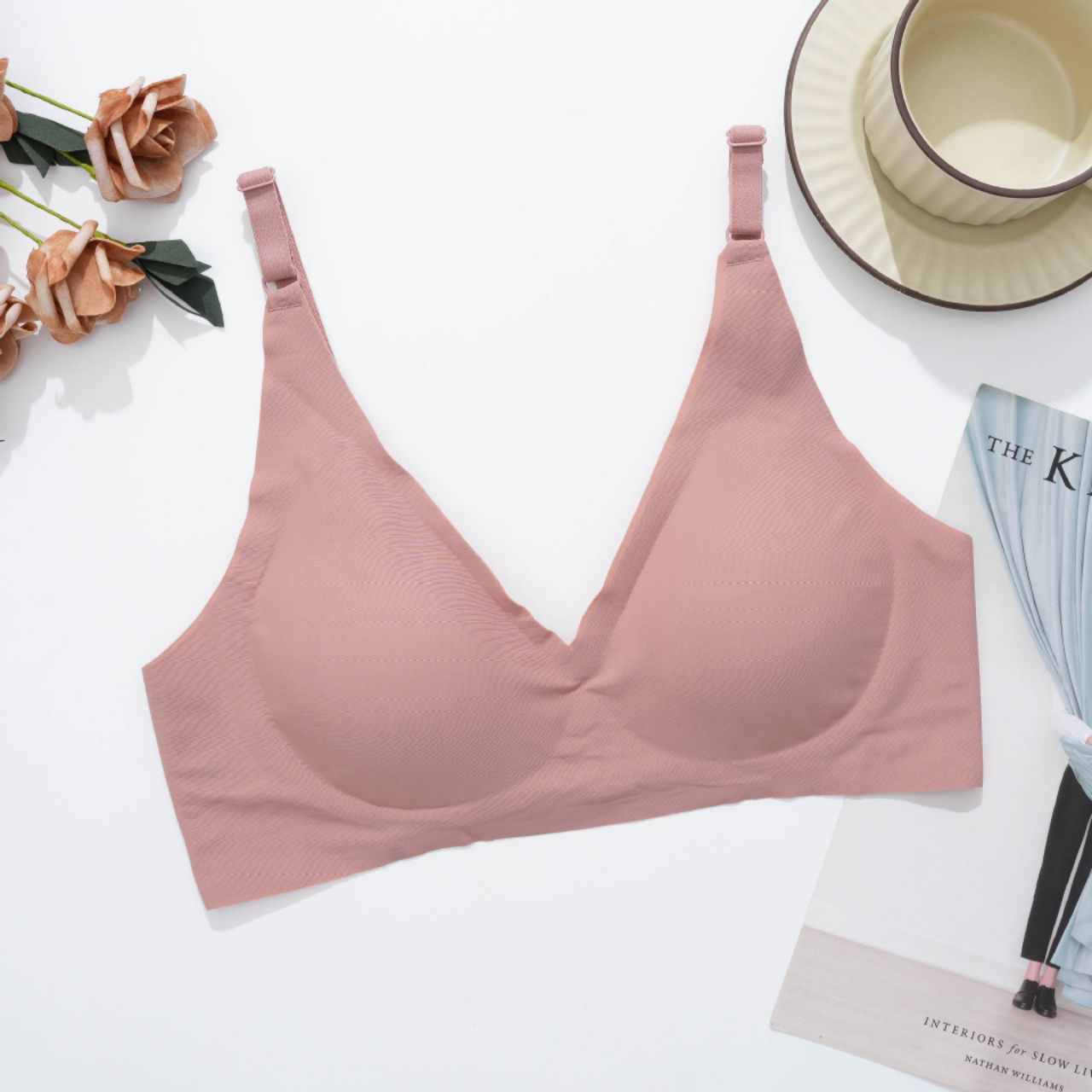 Seamless Jelly V Neck Wireless Bra