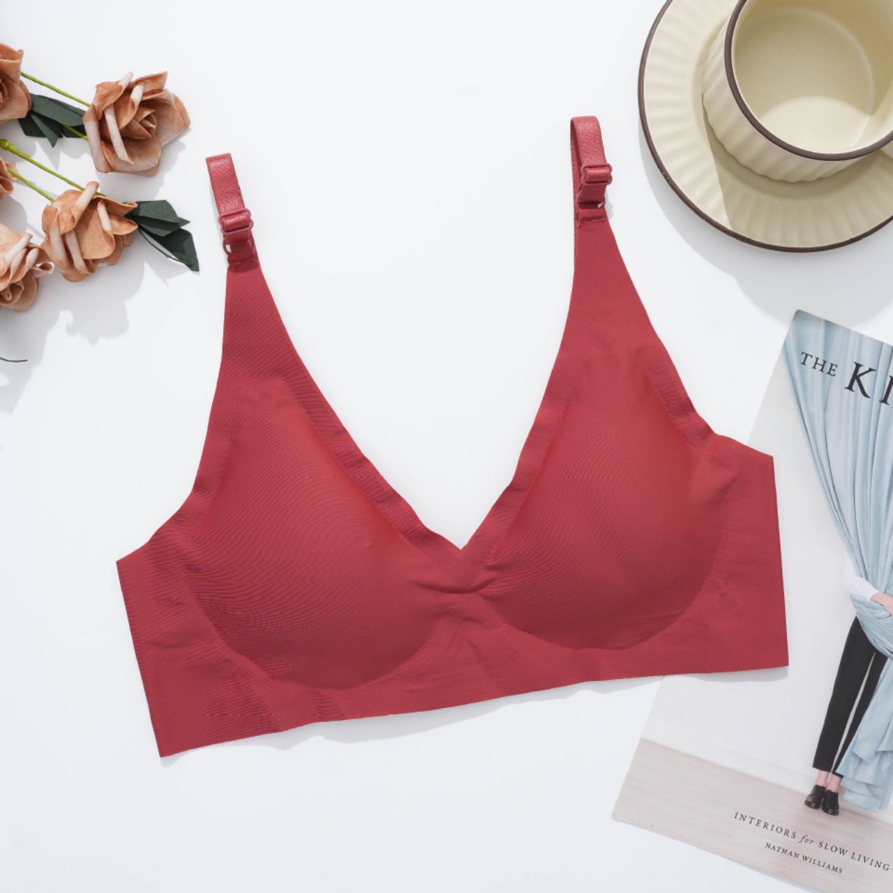 Seamless Jelly V Neck Wireless Bra