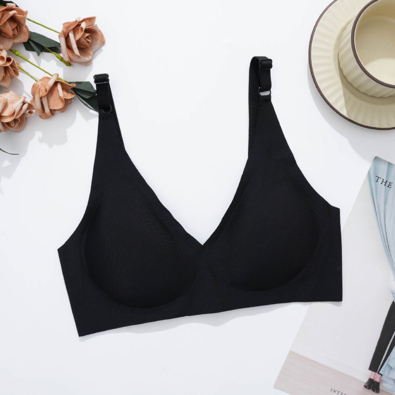 Seamless Jelly V Neck Wireless Bra