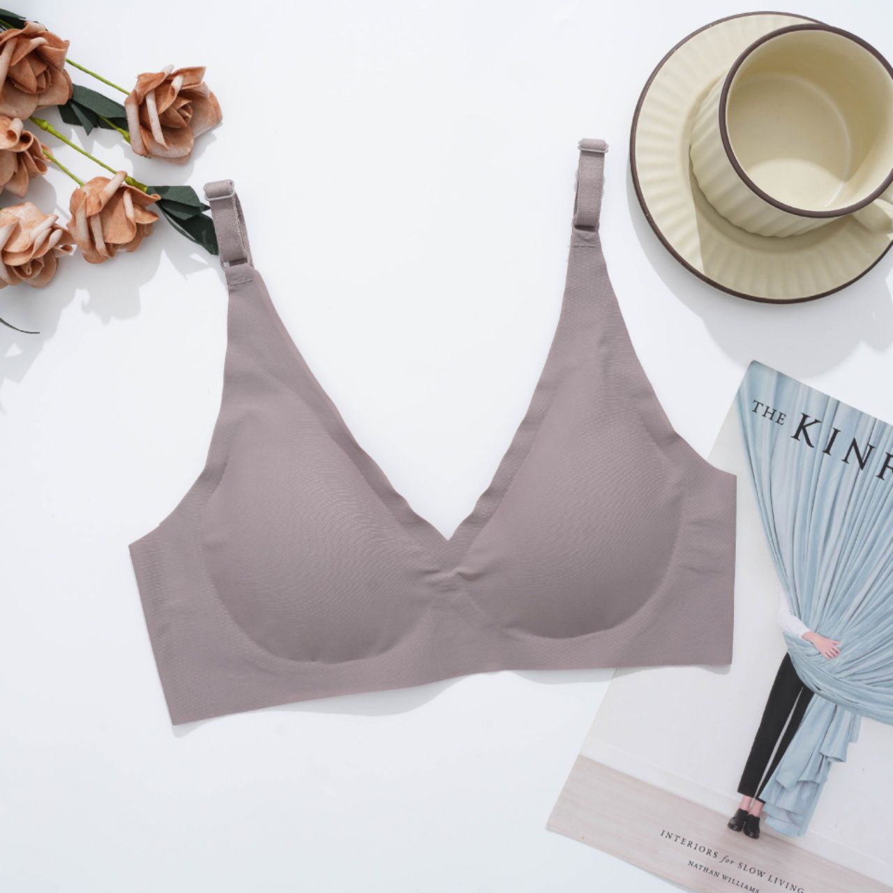 Seamless Jelly V Neck Wireless Bra