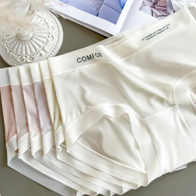 Ultra-Soft Ice Silk Seamless Panties – Breathable No-Show Fit