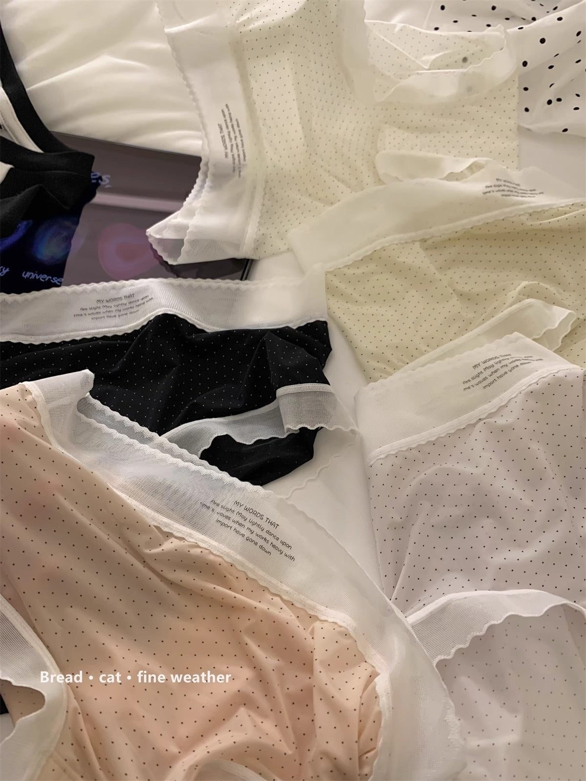 Dotted Ice Silk Buttermilk Panties